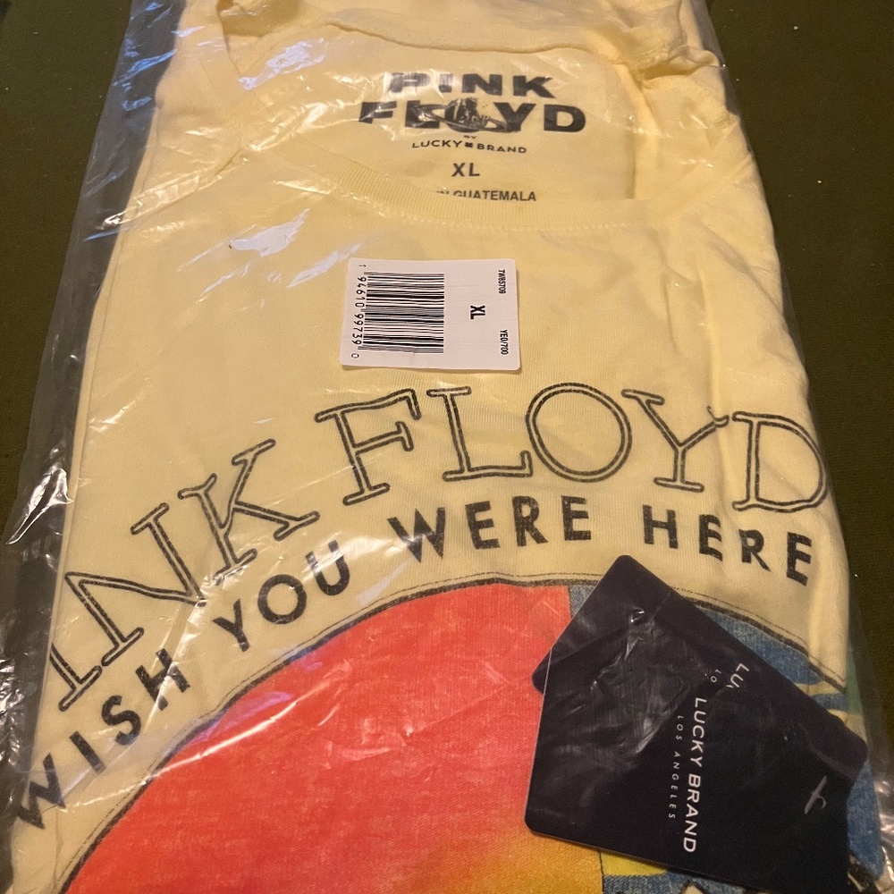 Macy’s Pink Floyd Wish You Were Here long sleeved shirt in yellow…